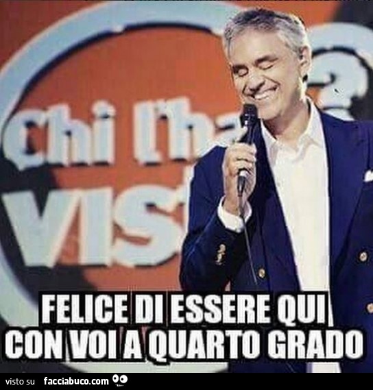 Andrea Bocelli A Chi L Ha Visto Felice Di Essere Qui Con Voi A Quarto Grado Facciabuco Com