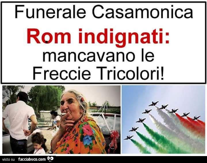 Funerale Casamonica, Rom indignati: mancavano le frecce tricolori