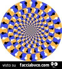 Effetto ottico spirale che gira