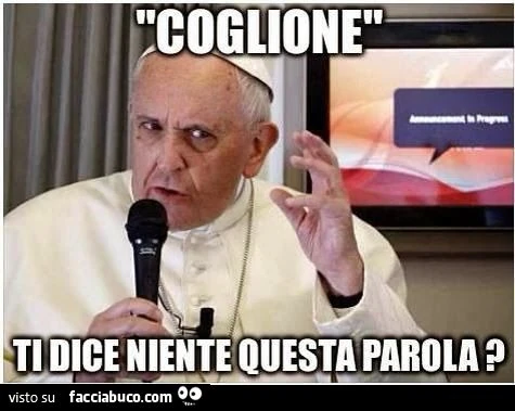 Coglione, ti dice niente questa parola?