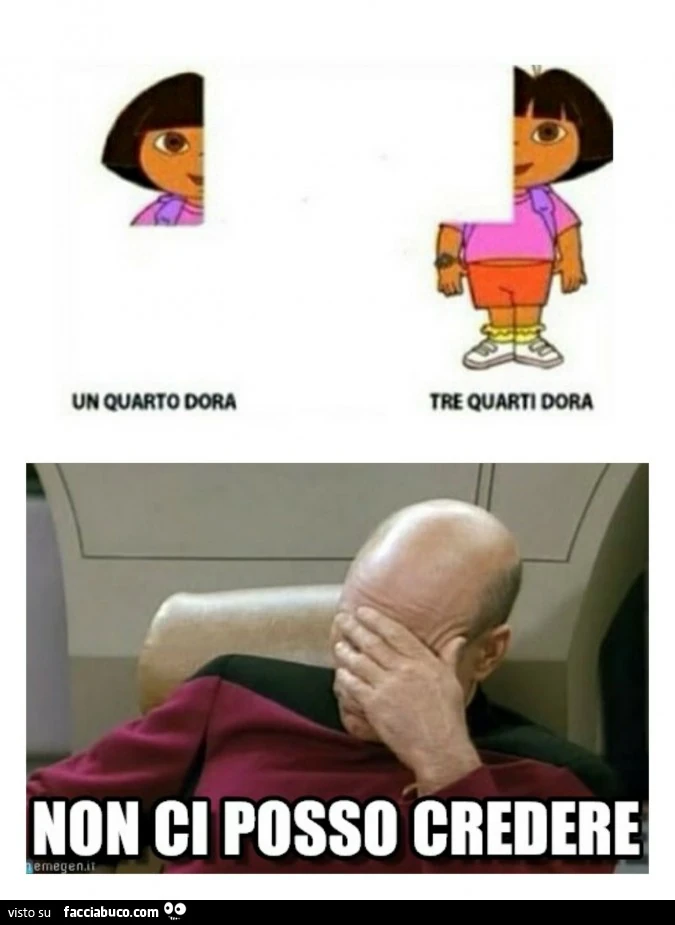 Un quarto dora. Tre quarti dora. Non ci posso credere