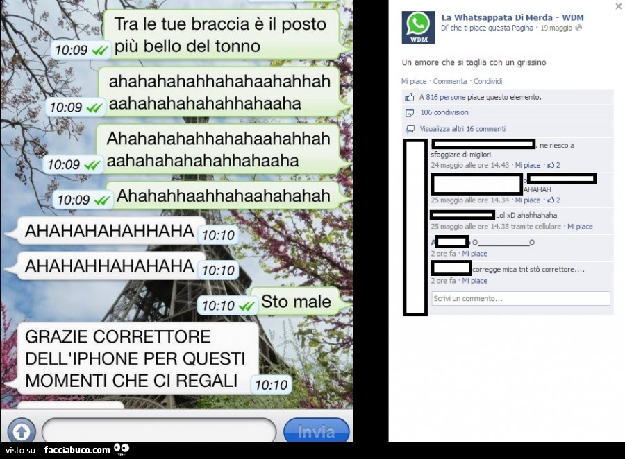 Tra le tue braccia è il posto più bello del tonno