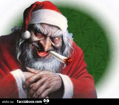Babbo Natale si fuma un cannone