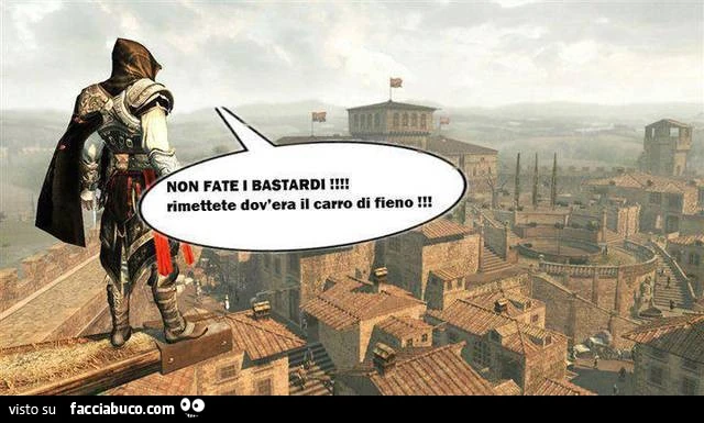 Non fate i bastardi! Rimettete dov'era il carro di fieno