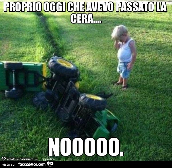Proprio oggi che avevo passato la cera… nooooo