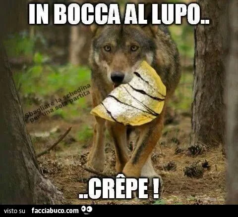 In bocca al lupo! Crepe