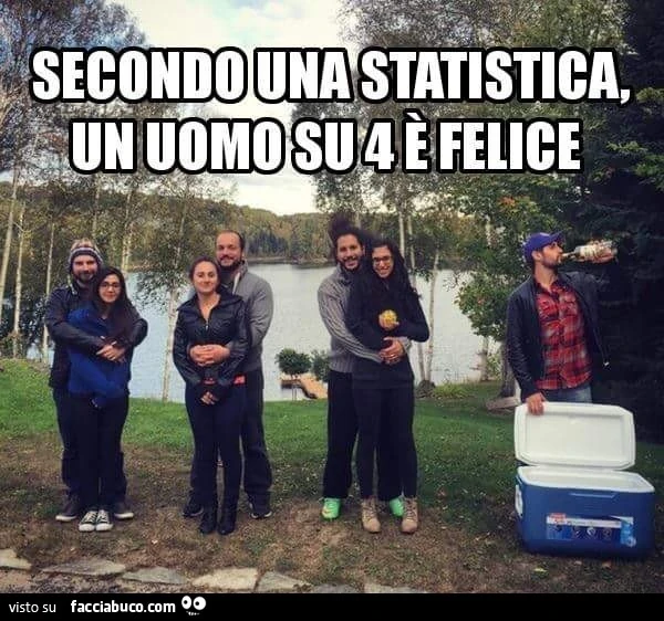 Secondo una statistica, un uomo su 4 è felice