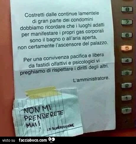 Non mi prenderete mai! Lo scoreggione