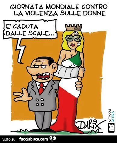 Giornata mondiale contro la violenza sulle donne. E' caduta dalle scale