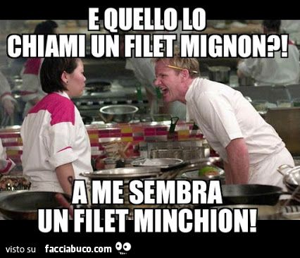 chef ramsay: e quello lo chiami un filetto mignon? a me sembra un filetto minchion