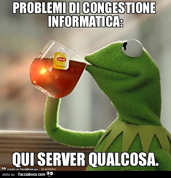 Problemi di congestione informatica: qui server qualcosa