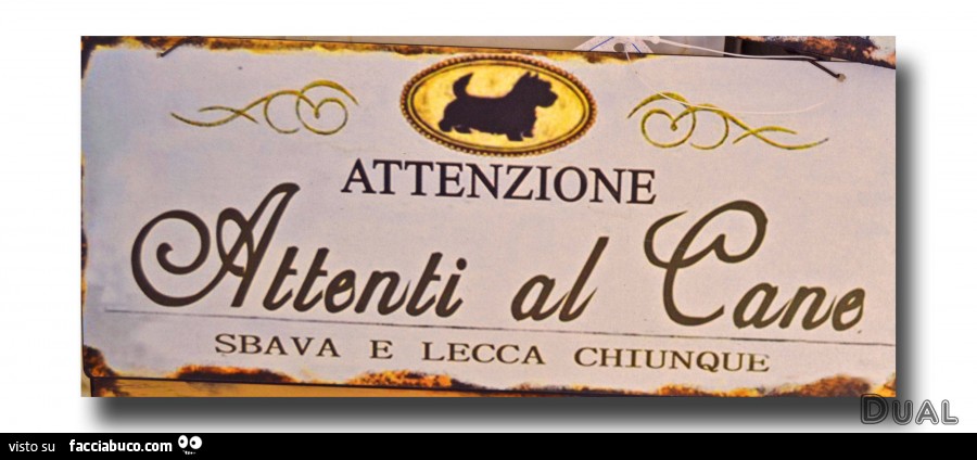 Attenti Al Cane Sbava E Lecca Chiunque