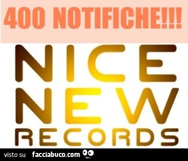 Nuovo record: 400 notifiche