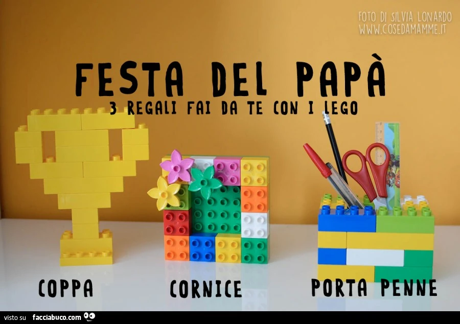 Festa del papà. 3 regali fai da te con i lego