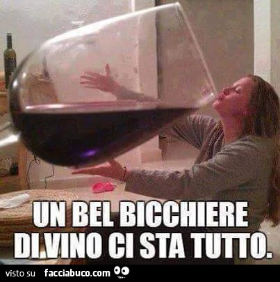 Un bel bicchiere di vino ci sta tutto