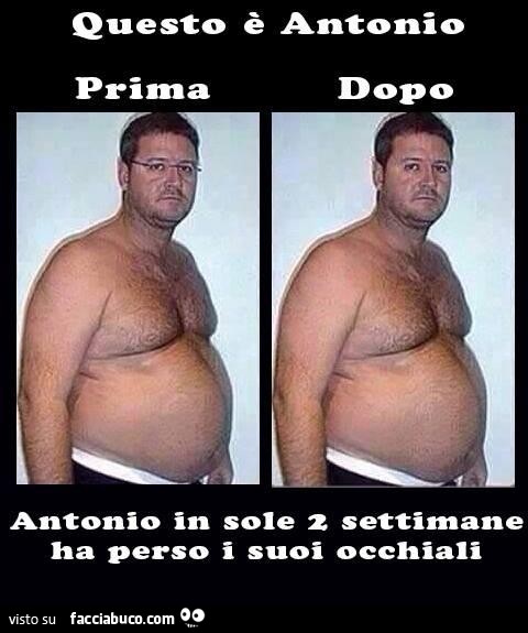 Antonio in solo 2 settimane ha perso i suoi occhiali