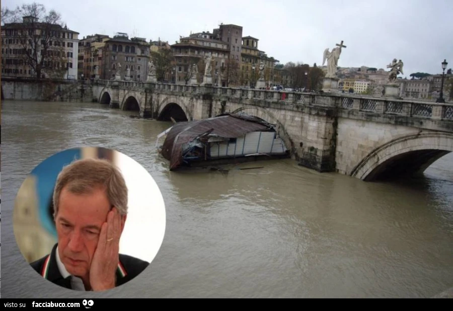 Baraccopoli galleggiante sul Tevere
