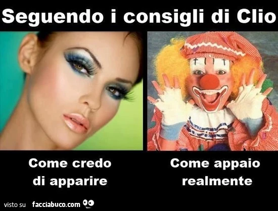 Seguendo i consigli di Clio. Come credo di apparire. Come appaio realmente