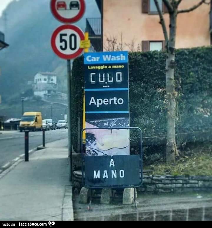Car Wash culo aperto a mano