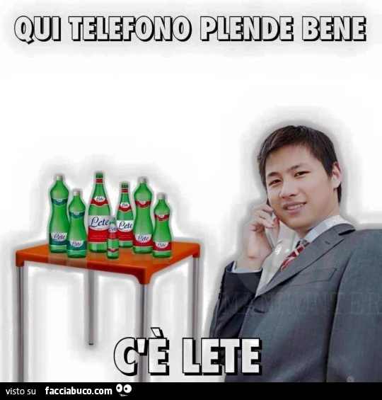 Qui telefono plende bene. C'è lete