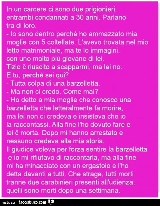 La barzelletta che fa letteralmente morire