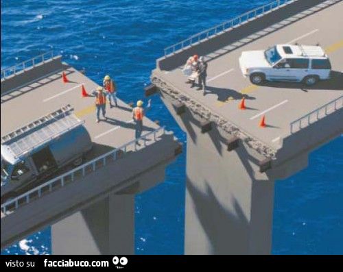 Ponte autostrada costruita male