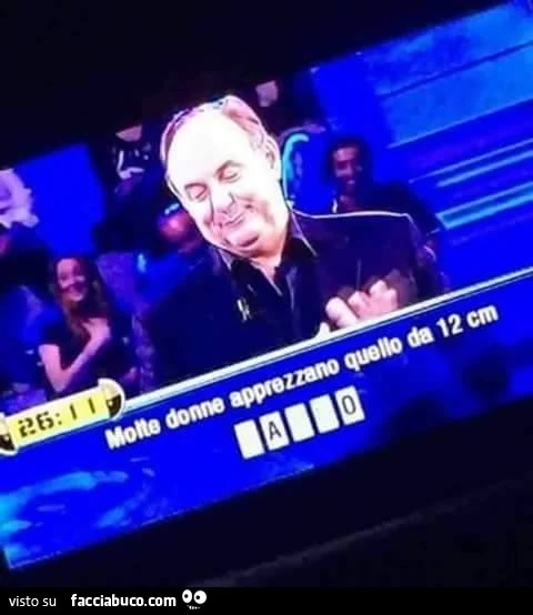 Quiz Gerry Scotti: molte donne apprezzano quello da 12 cm