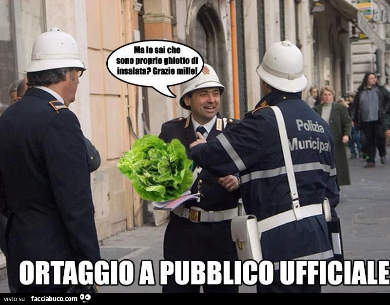Ortaggio a pubblico ufficiale