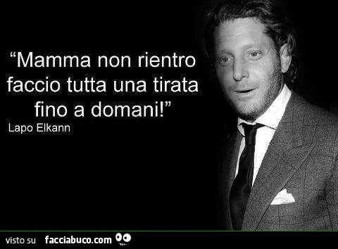 Lapo Elkann: mamma non rientro, faccio tutta una tirata fino a domani