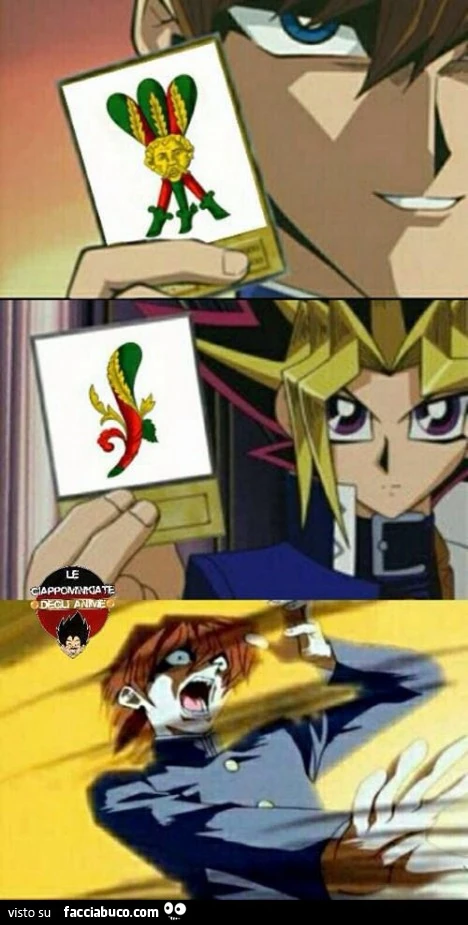 Tre di bastoni. Asso di bastoni. Yugi Oh