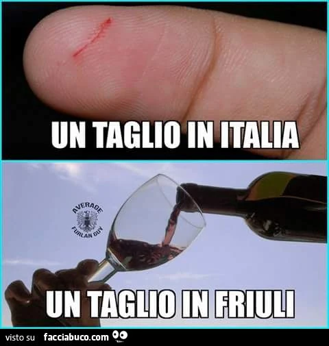 un taglio in italia, un taglio in friuli