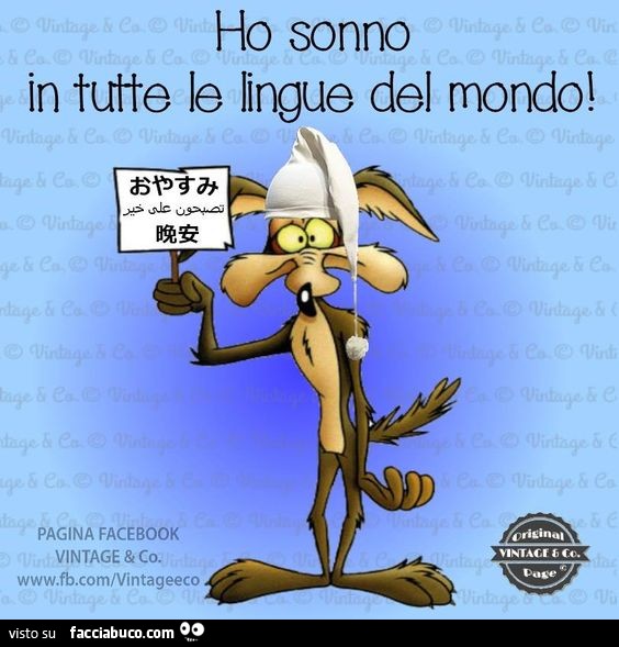 Ho sonno in tutte le lingue del mondo