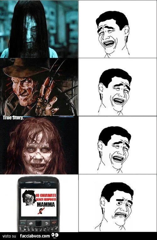 10 chiamate senza risposta da mamma meme horror