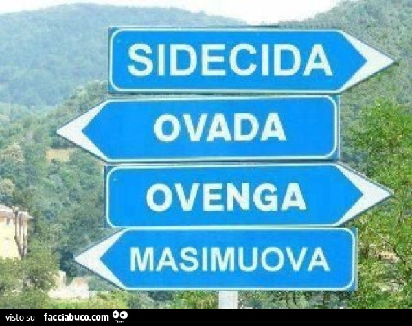 Sidecida. Ovada. Avenga. Masimuova