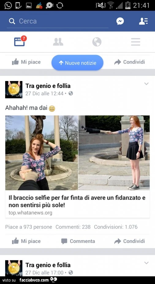 Il braccio selfie per far finta di avere un fidanzato e non sentirsi più sole