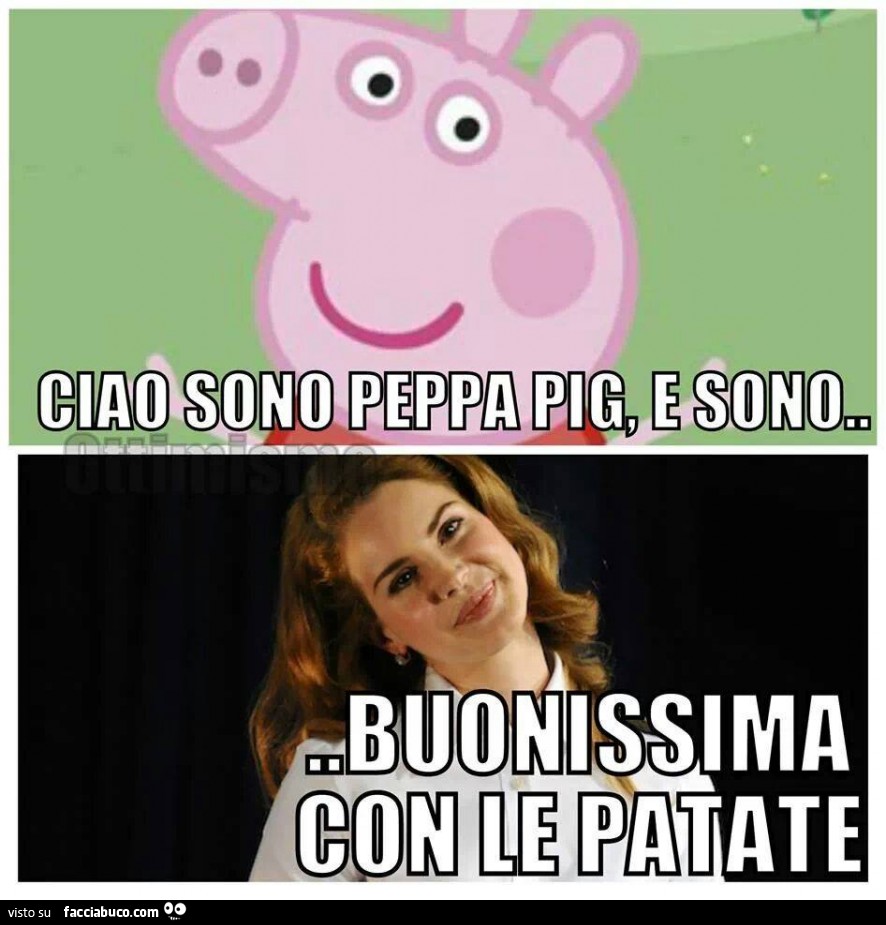 Ciao sono Peppa Pig, e sono… buonissima con le patate