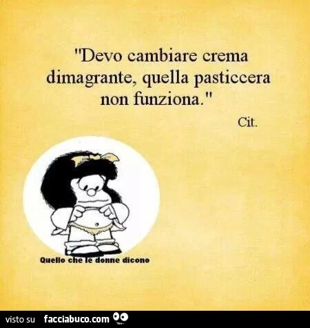 Devo cambiare crema dimagrante, quella pasticcera non funziona