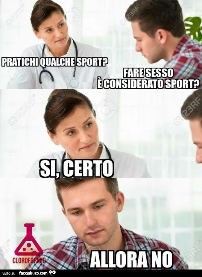 pratichi qualche sport? fare sesso è considerato sport?
