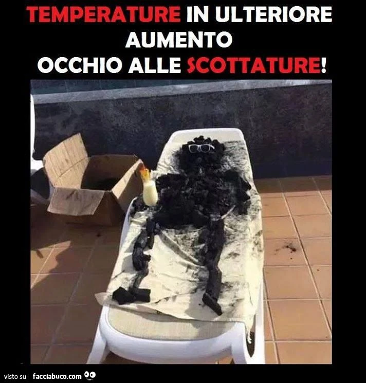 temperatura in ulteriore aumento, occhio alle scottature!
