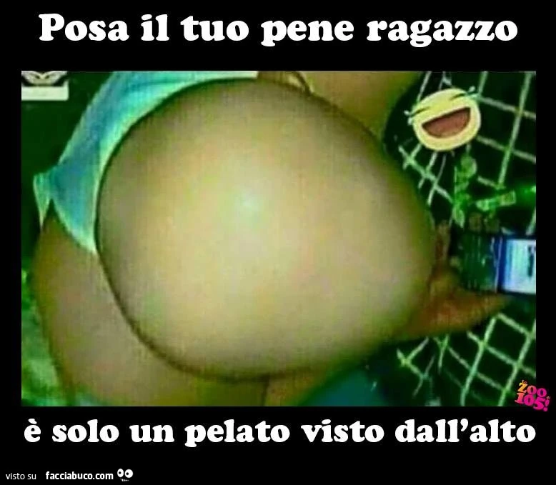 Posa il tuo pene ragazzo, è solo un pelato visto dall'alto