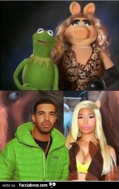 Kermit e Miss Piggy dei Muppets nella vita reale