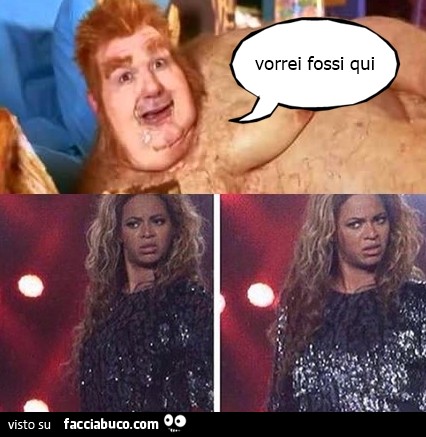 Uomo bruttissimo: vorrei fossi qui! Lo sguardo di Beyoncè