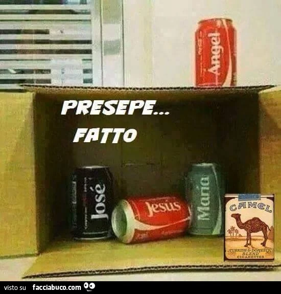 Presepe fatto con le lattine