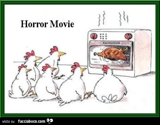 I polli guardano un Horror Movie