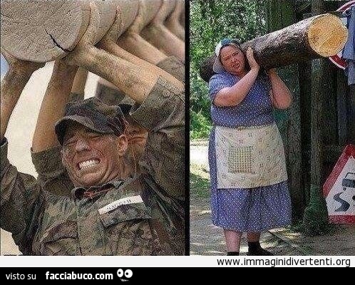 Sollevamento del tronco: soldati USA vs donna Russa