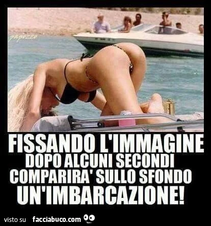 Fissando l'immagine dopo alcuni secondi comparirà sullo sfondo un'imbarcazione