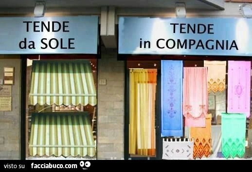 Tende da sole. Tende in compagnia