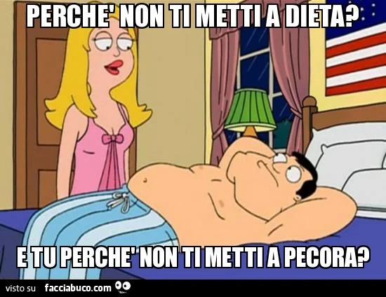 Ma perchè non ti metti a dieta? Eh tu perchè non ti metti a pecora