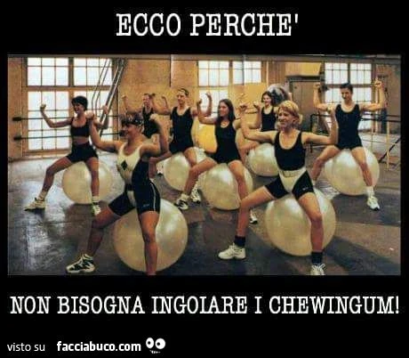 Ecco perchè non bisogna ingoiare i chewingum