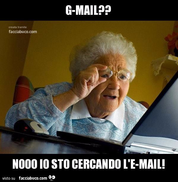 no gmail io sto cercando l'email